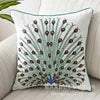 New Year Christmas Collection In-Stock 3D Embroidered Chinese Style Pastoral Flower Bird Butterfly Square Cushion Cover for Home
