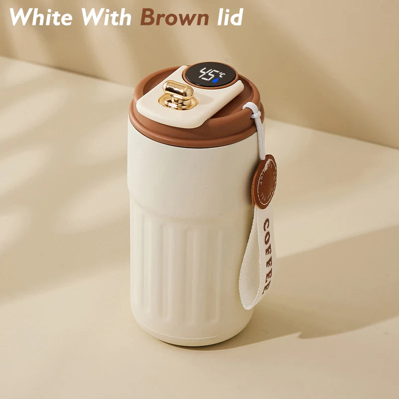 450ml 316 Stainless Steel Intelligent Temperature Display Smart Portable Travel Vacuum Cup Water Coffee Tumbler Thermos Mug