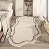 Machine Washable Carpet Area Rug for Bedroom Medium Pile Area Rugs Anti-Slip  Backing Thick Polyester Faux Wool Floor Carpet