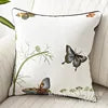 New Year Christmas Collection In-Stock 3D Embroidered Chinese Style Pastoral Flower Bird Butterfly Square Cushion Cover for Home