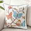 New Year Christmas Collection In-Stock 3D Embroidered Chinese Style Pastoral Flower Bird Butterfly Square Cushion Cover for Home
