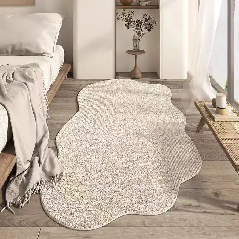 Machine Washable Carpet Area Rug for Bedroom Medium Pile Area Rugs Anti-Slip  Backing Thick Polyester Faux Wool Floor Carpet
