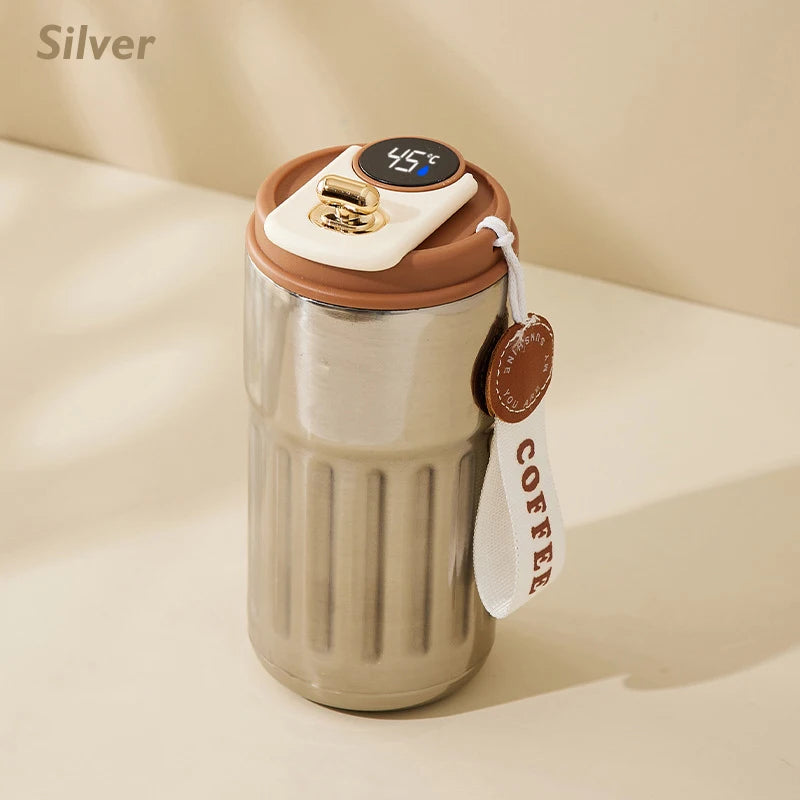 450ml 316 Stainless Steel Intelligent Temperature Display Smart Portable Travel Vacuum Cup Water Coffee Tumbler Thermos Mug