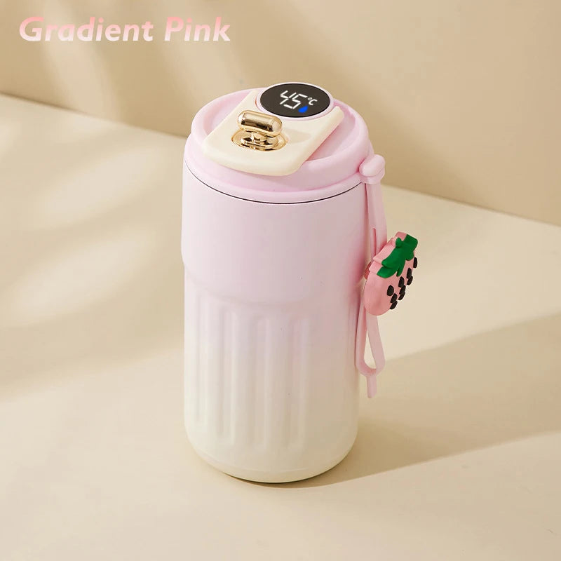 450ml 316 Stainless Steel Intelligent Temperature Display Smart Portable Travel Vacuum Cup Water Coffee Tumbler Thermos Mug