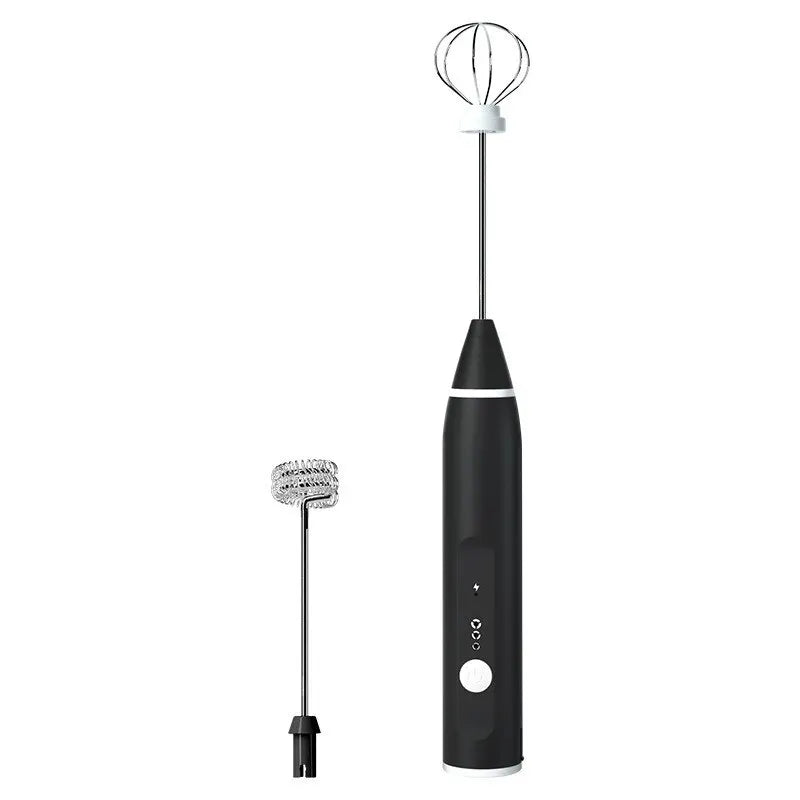 Portable blender, wireless electric milk frother, mini egg beater, handheld coffee machine, 3-speed household kitchen food mixer