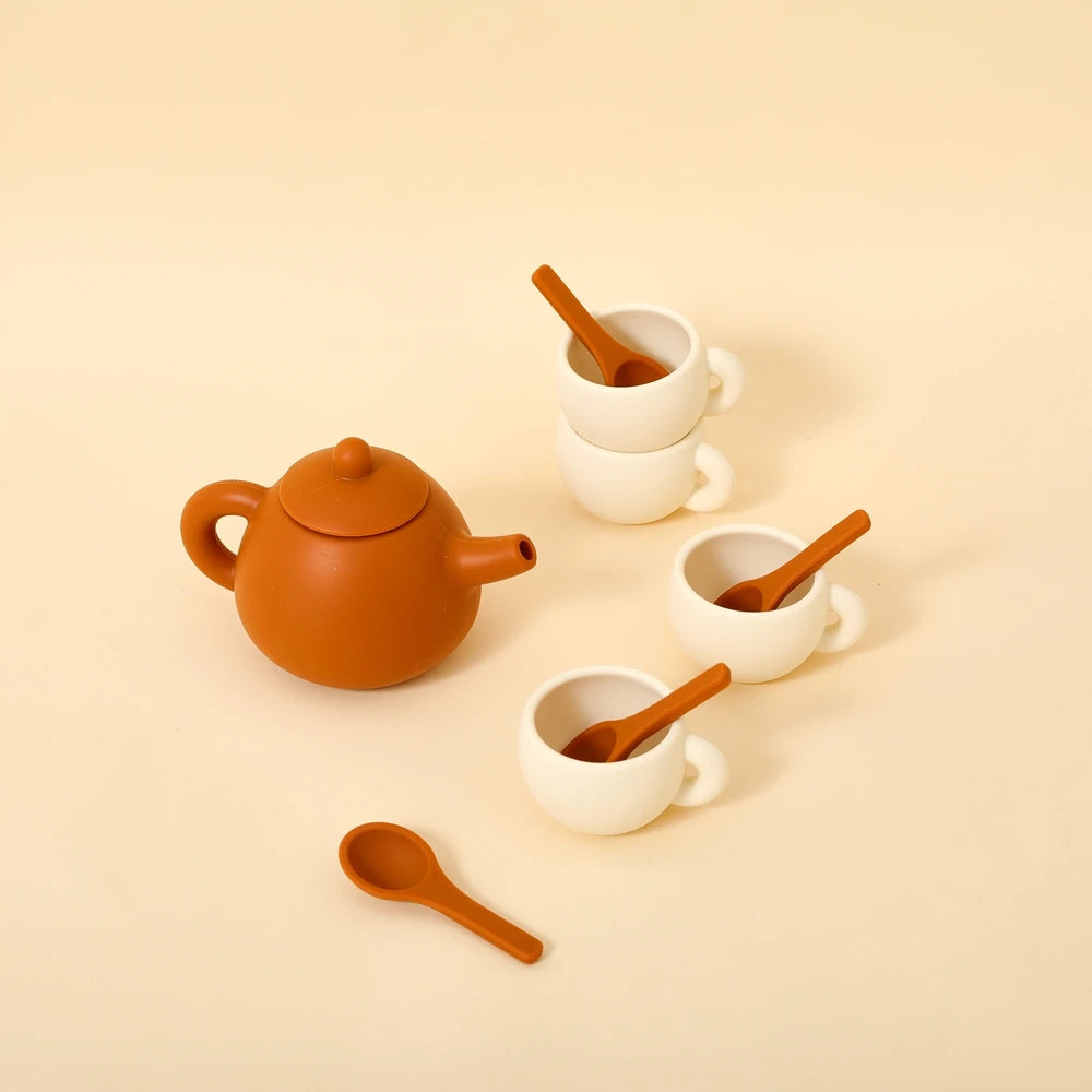 Wooden Afternoon Tea Set Toys,Early Educational Toys for Toddlers,Kitchen Accessories Afternoon Tea Party Food Play Girls Toys