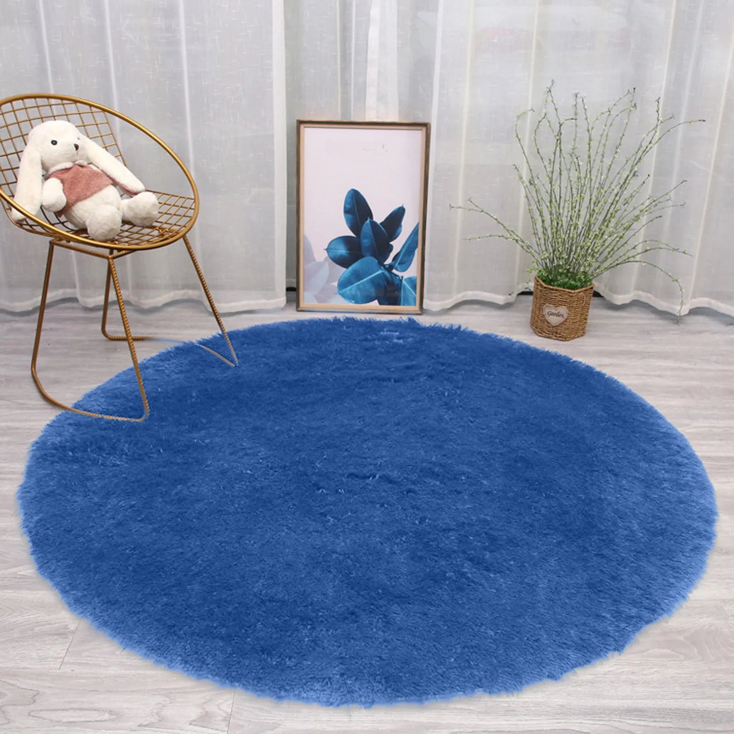 Living Room Rugs Aesthetic Bedroom Round Carpet Decoration Furry Comfort Carpet Home Decor Pink Foot Mat Area Rug 2024 New