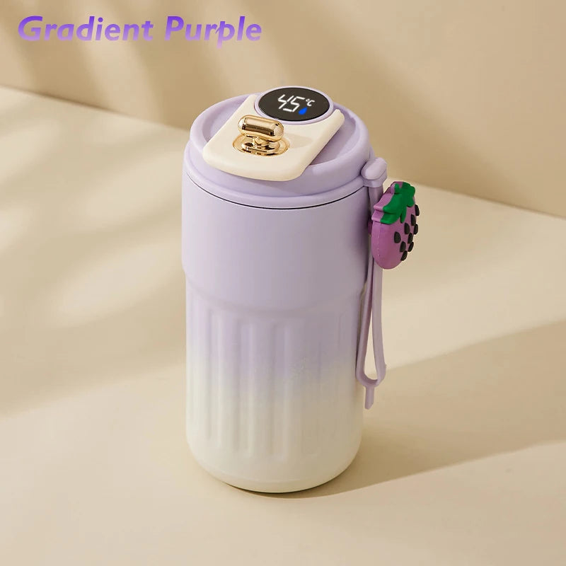 450ml 316 Stainless Steel Intelligent Temperature Display Smart Portable Travel Vacuum Cup Water Coffee Tumbler Thermos Mug