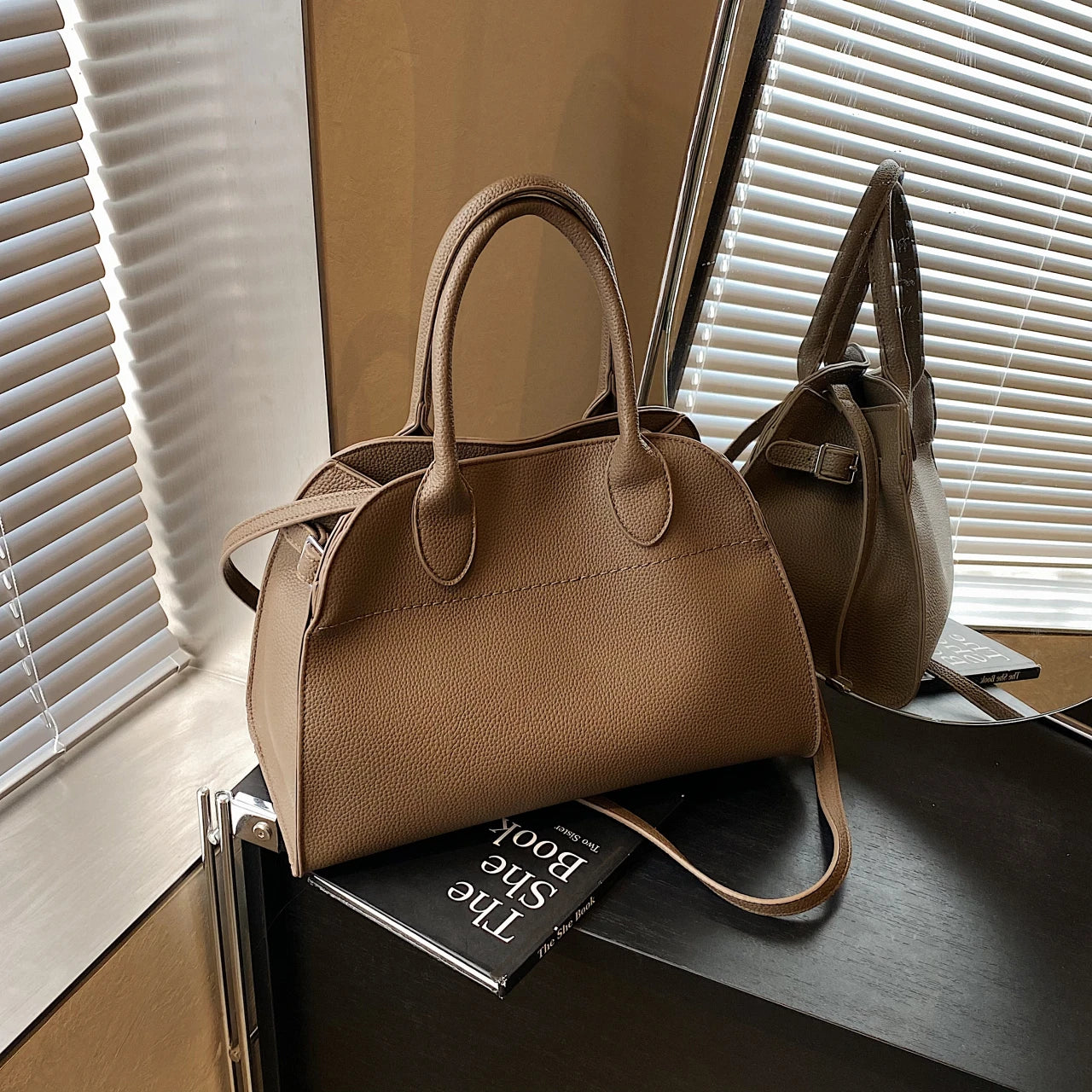 2025 Designer Handbags Luxury Top-handle Bags For Women Lychee Pattern Big Capacity Shopper Shoulder Crossbody Bags With 2 Sizes