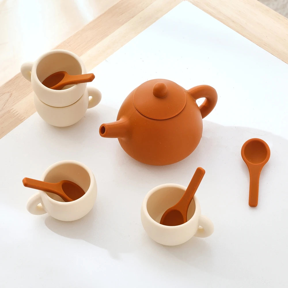 Wooden Afternoon Tea Set Toys,Early Educational Toys for Toddlers,Kitchen Accessories Afternoon Tea Party Food Play Girls Toys