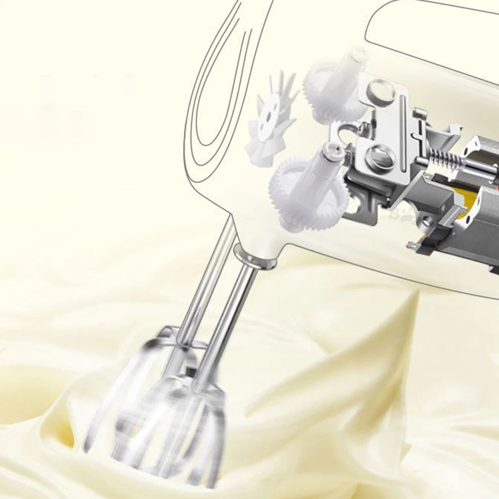 Baking Kneading Mixer 5-Speed Automatic Handheld Blenders Multifunctional Stainless Steel Household Baking Tool