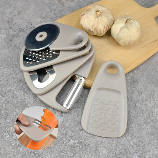 Kitchen Gadget Set 5 Pieces, Stackable Cooking Tools To Save Space, for Household Use, RV Camper Accessories (Grey)