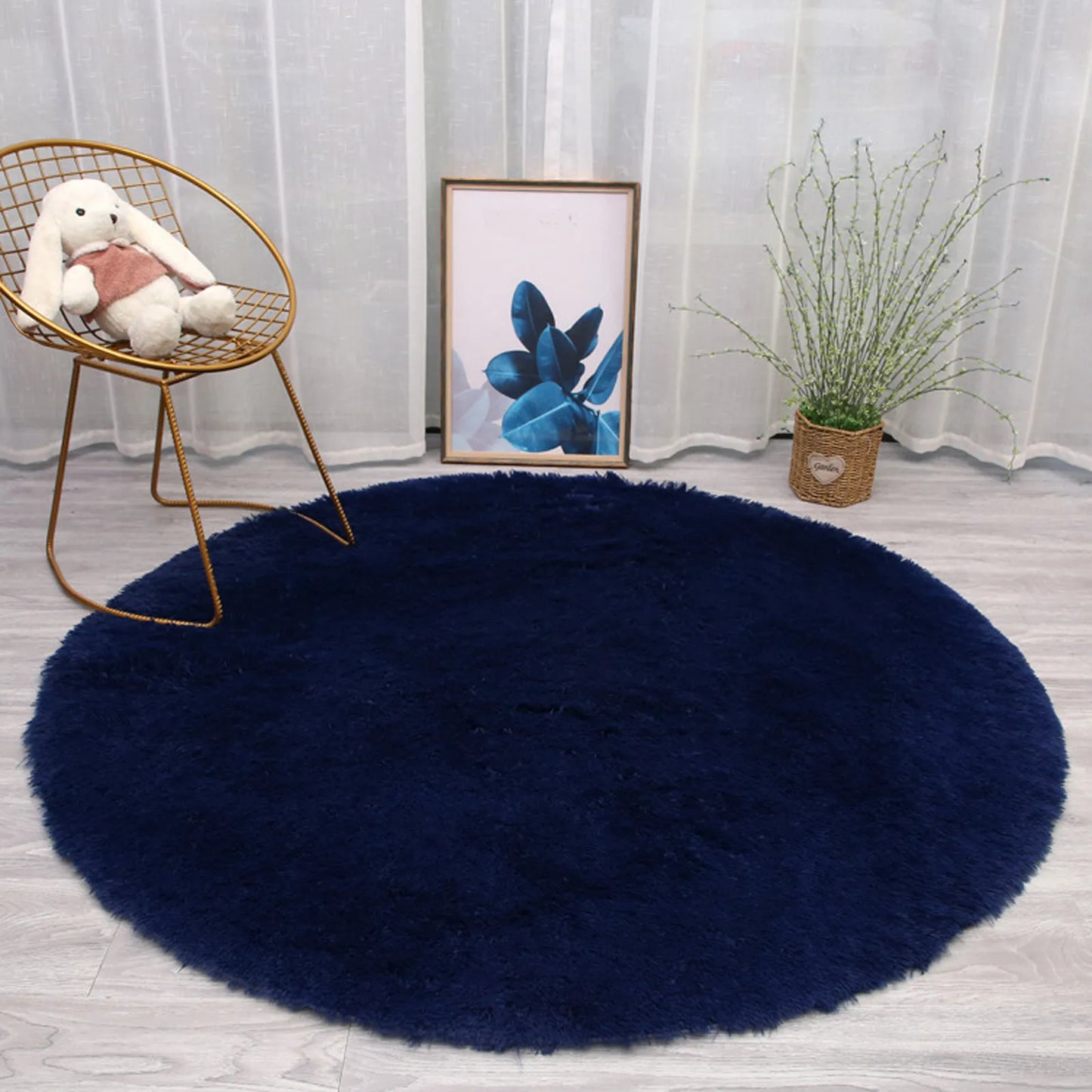 Living Room Rugs Aesthetic Bedroom Round Carpet Decoration Furry Comfort Carpet Home Decor Pink Foot Mat Area Rug 2024 New