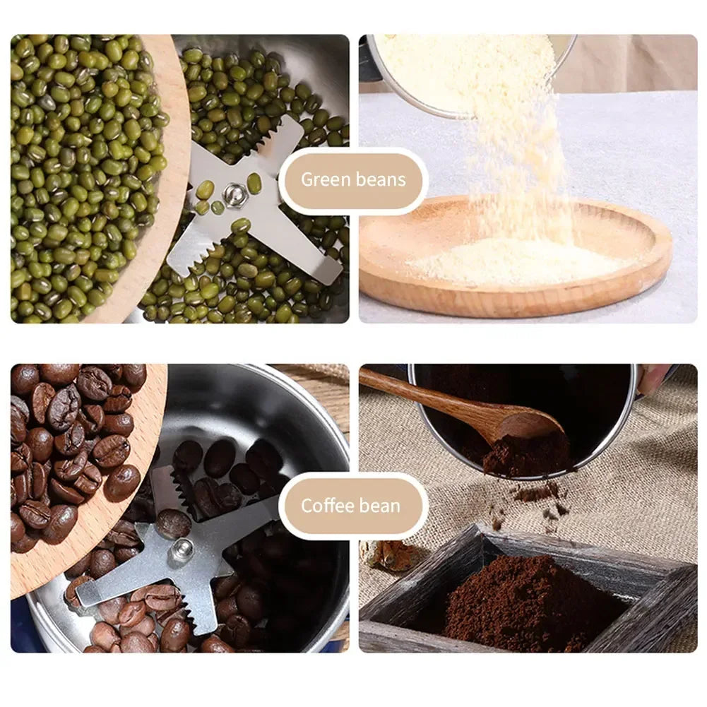 High Power Electric Coffee Grinder Kitchen Cereal Nuts Beans Spices Grains Grinder Machine Multifunctional Home Coffee Grinder
