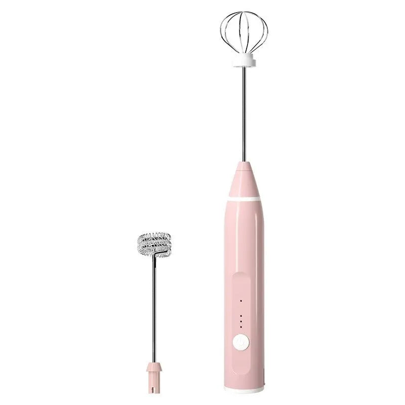 Portable blender, wireless electric milk frother, mini egg beater, handheld coffee machine, 3-speed household kitchen food mixer